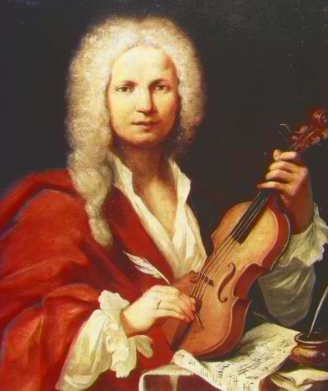 Pintura tipo retrato de Antonio Vivaldi
