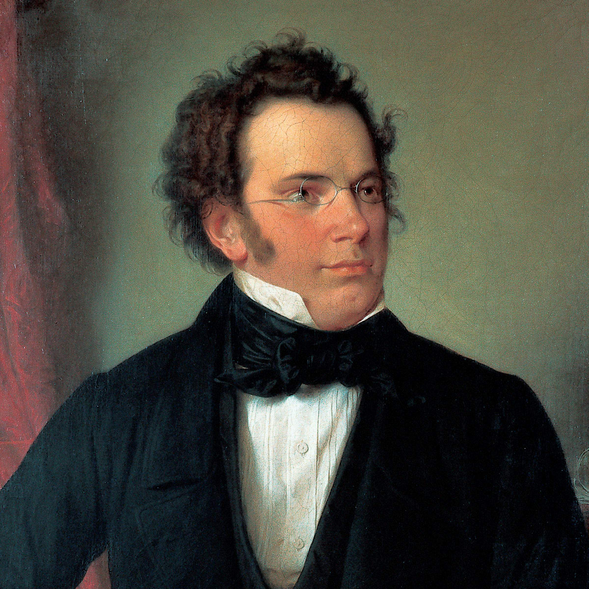 Pintura tipo retrato de Franz Schubert